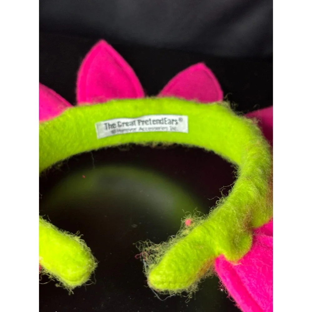 The Great PretendEars Pink Flower Petal Headband Costume Accessory Lime Green
